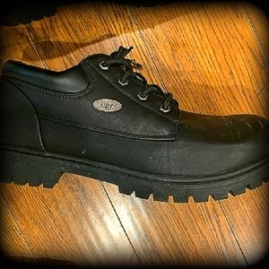 Brand new black lugz low top boots, size 12 with tags